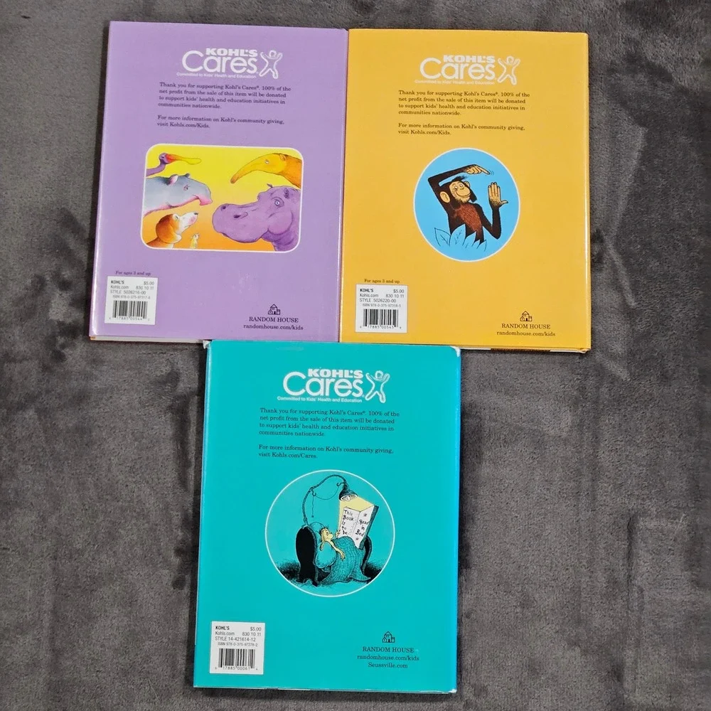 Dr. Seuss Beginner Books Lot‎ of 3 The Nose Book Sleep Book Hand Thumb